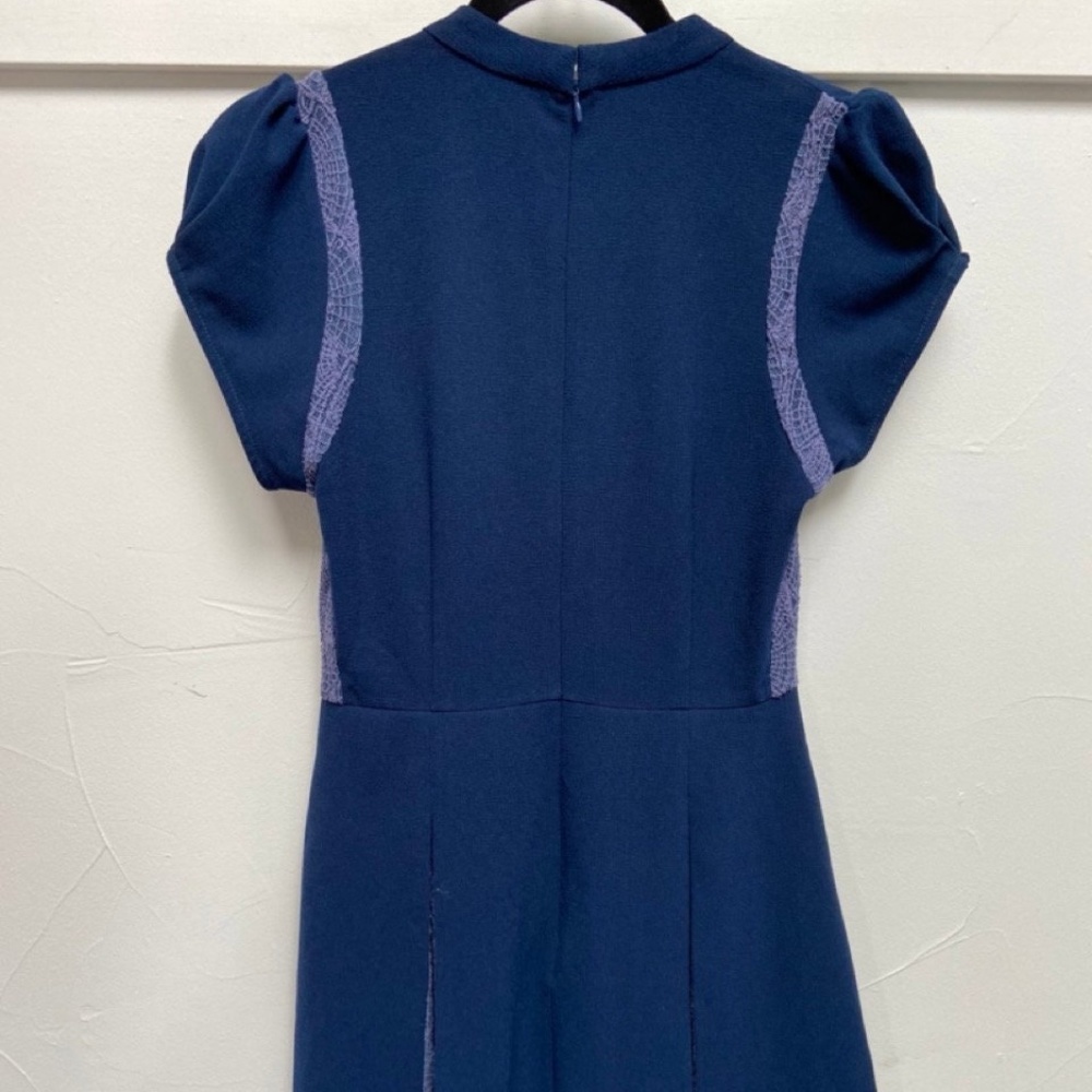 SugarLips | Vintage Style Pleated Dress | Blue | Small